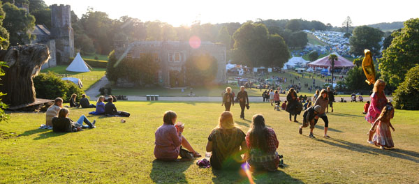 Sunshine over the house at Port Eliot 2 by Michael Bowles